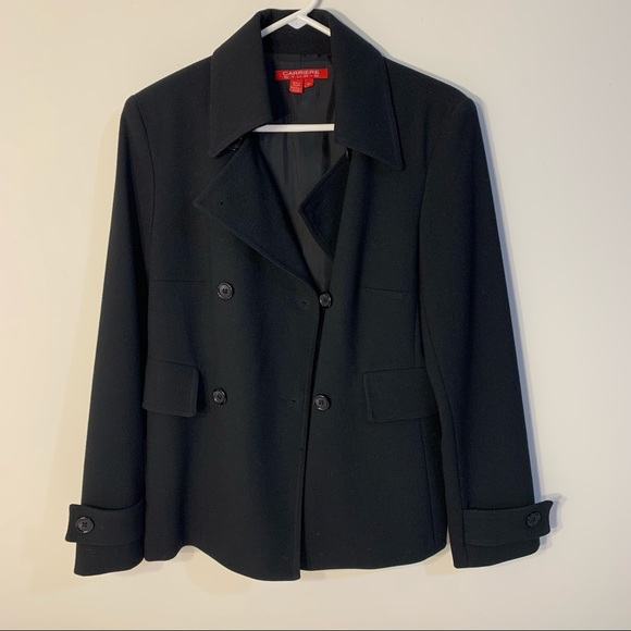 carriere studio Jackets & Blazers - Carriere black blazer/suit jacket/ overcoat.  new with out tags.  size 40/8